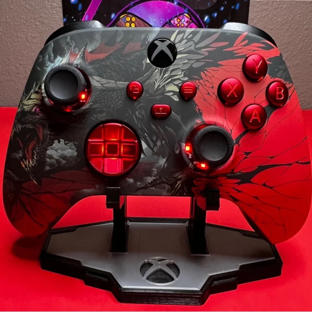 Microsoft Xbox Series X/S Custom Modded Controller with LED Lights “Dragon”